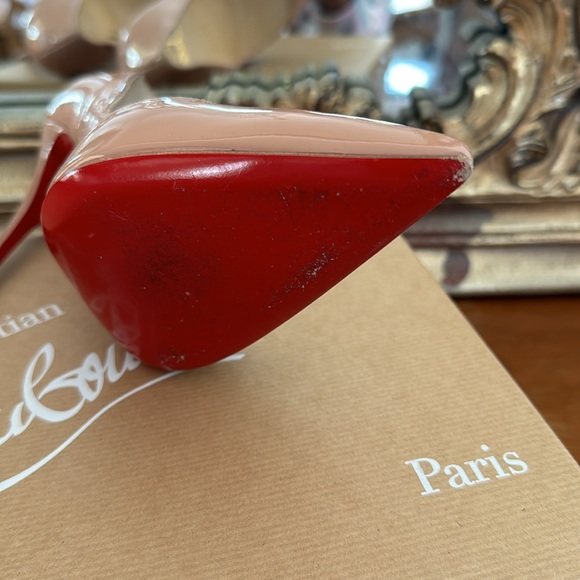 Preloved Christian Louboutin So Kate 120 Nude Patent 37.5 - Picture 3 of 7